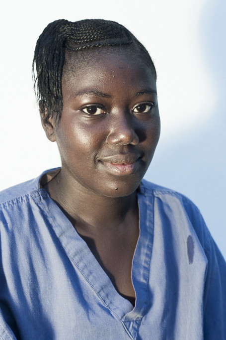 Emily G. Sam. Laundry officer. Worker of the Ebola Treatement Center of Moyamba. Sierra Leone.